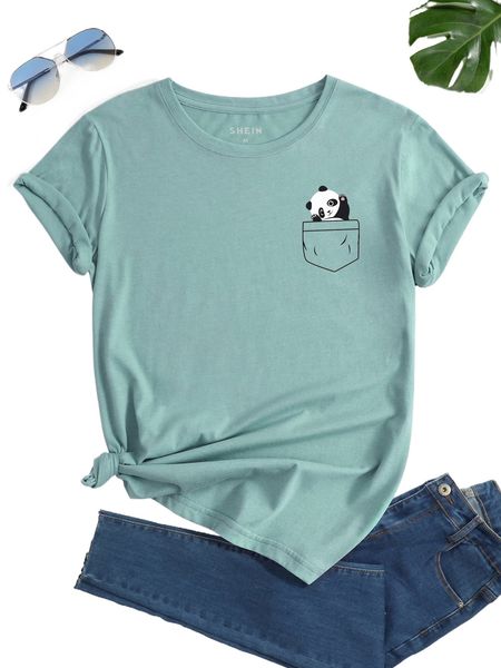 

panda print tee w6ki#, White