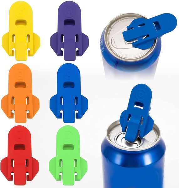 Manual Easy Can Lay Abridor 6 PCs Abridor de cerveja de refrigerante em cores Proteja bebidas geladas de abelhas