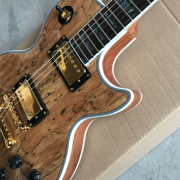 

delivery decaying wood guitar gold hardware log guitar color can be customized