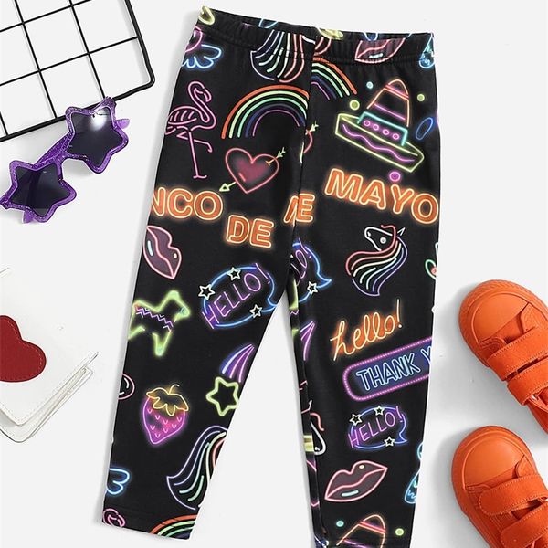 

baby strawberry & letter graphic pants she, Blue