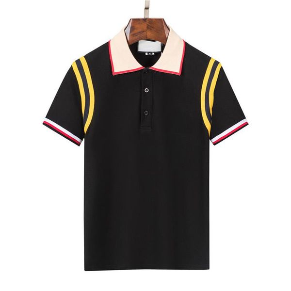 

mens designer t shirts polo printed fashion man t-shirt cotton casual tees short sleeve luxe letters polo shirt plus size m-xxxl, Black;brown