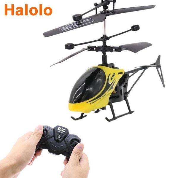 RC helicóptero drone com luz elétrica brinquedo voador rádio controle remoto aeronaves ao ar livre jogo de jogo para crianças 220321