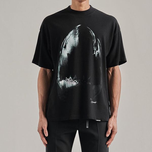 

2022 spring summer europe london big shark women t shirts fashion men skateboard short sleeve tshirt clothes casual cotton tee, White;black