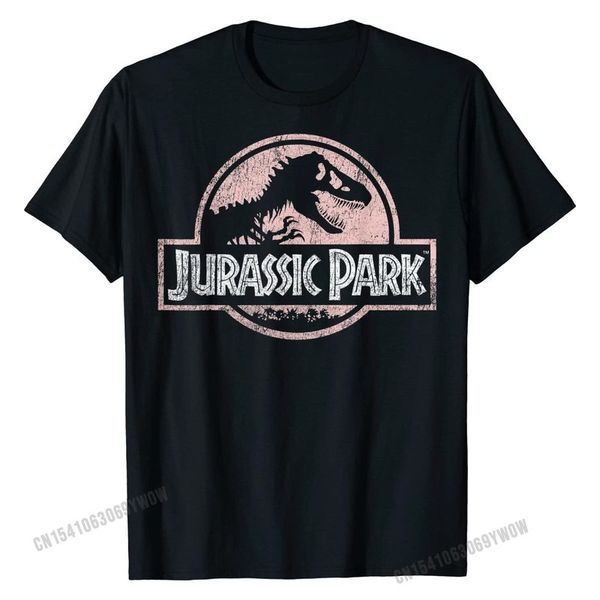 

jurassic park peach distressed graphic t-shirt normal t shirt tees for male company cotton fashionable t-shirts 220520, White;black