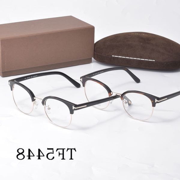 

optical vintage tom for man eyeglasses frames forde fashion half frame women reading myopia prescription glasses tf5448 luxury brands, White;black