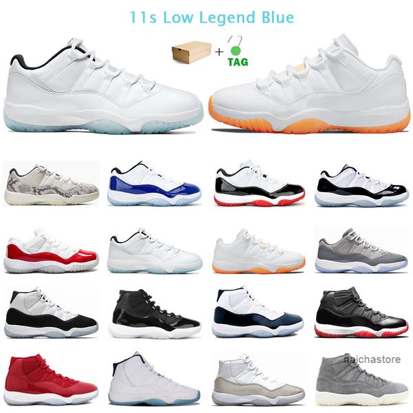 

jumpman 11s basketball shoes for men women 11 low legend blue concord white bred jubilee 25th anniversary mens trainers sport sneaker with, Black