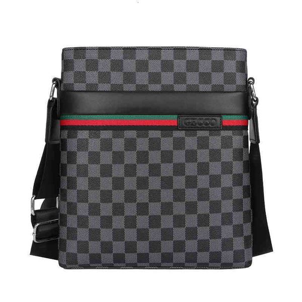 

handbags bags fashion square lattice men's single shoulder messenger bag large capacity vertical backpack, Black;red