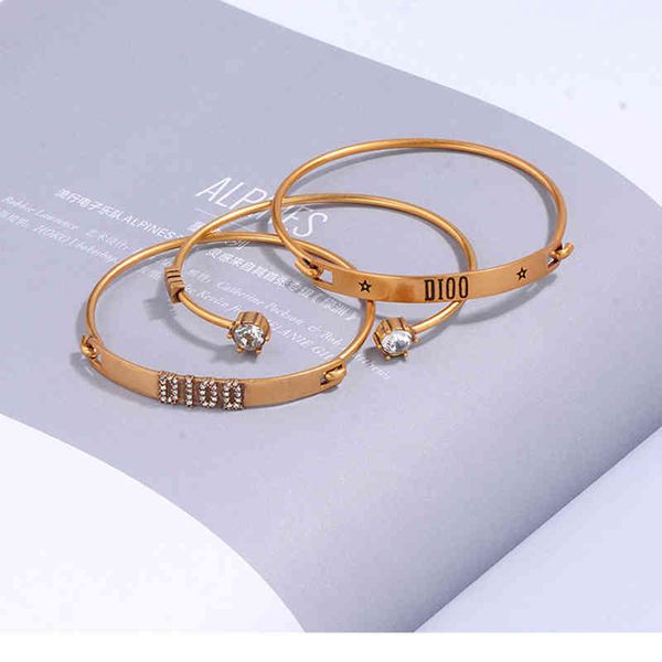 

brass three piece set bracelet, Black