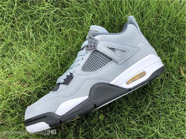 

shoes authentic 4 cool grey chrome dark charcoal varsity maize flight 4s men sneakers 308497-007