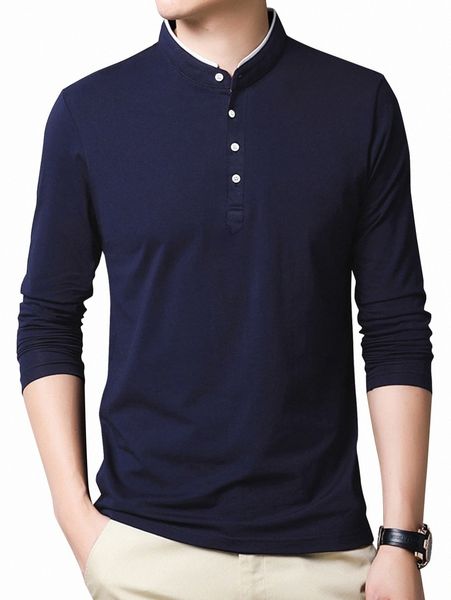 

men stand neck half button tee o3jr#, White;black