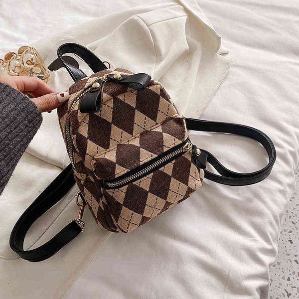 Backpack Style Bag Night Fashion Canvas Women Winter Mini ombro Crossbody New School for Teenage Girls Lady 220801