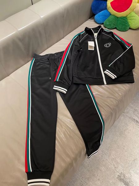 

brand mens black tracksuits fashion stripes luxury designer tracksuit, Gray