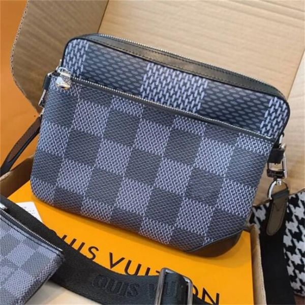 

ggs lvs louiseity viutonity louiss vuttons trio messenger bag men crossbody shoulder bags luxury designer double-sided color 3pcs wallet pur