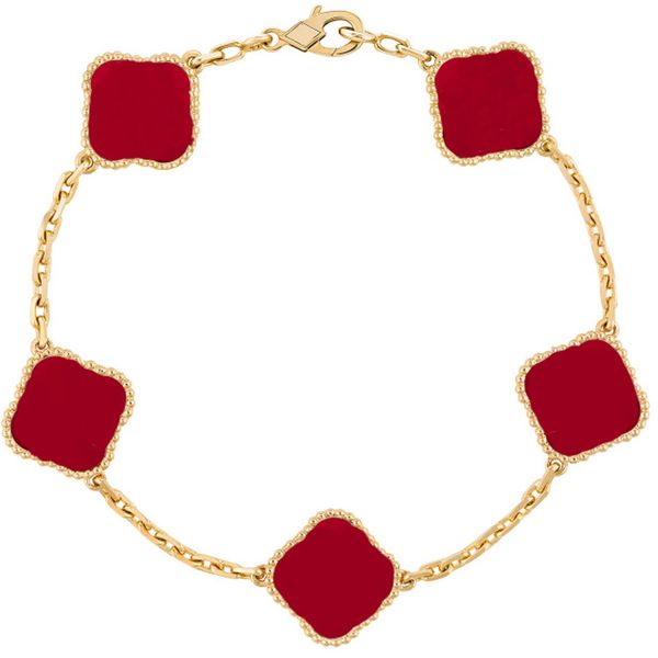 Collane di design Set di gioielli di lusso designer collana di quadrifogli braccialetto 5 motivi orecchini regalo gioielli in acciaio inossidabile per le donne all'ingrosso