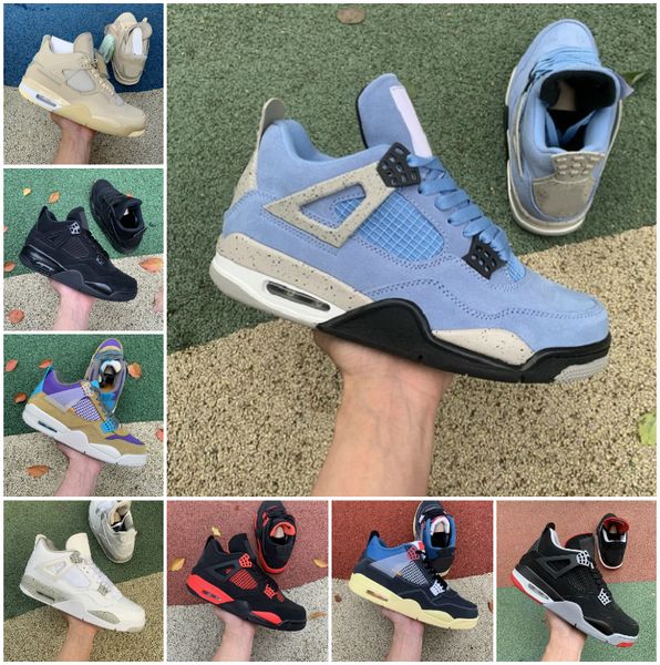 

jumpman university blue 4 4s basketball shoes men shimmer sail white oreo desert moss bred neon red thunder what the cement black cat