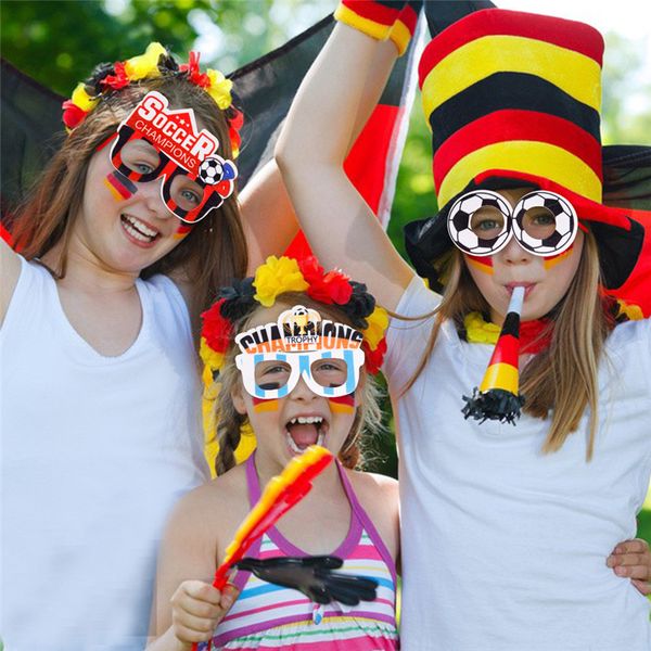 Worldcup Occhiali da vista fai-da-te Accessori Occhiali da vista per foto di moda 2022 Partita di calcio Occhiali da calcio per feste Sport a tema per bambini adulti Regalo