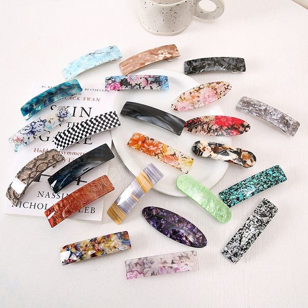 

multiple styles fashion large acetate barrettes hairpin for women girl hair accessories headdress wholesale, Slivery;white