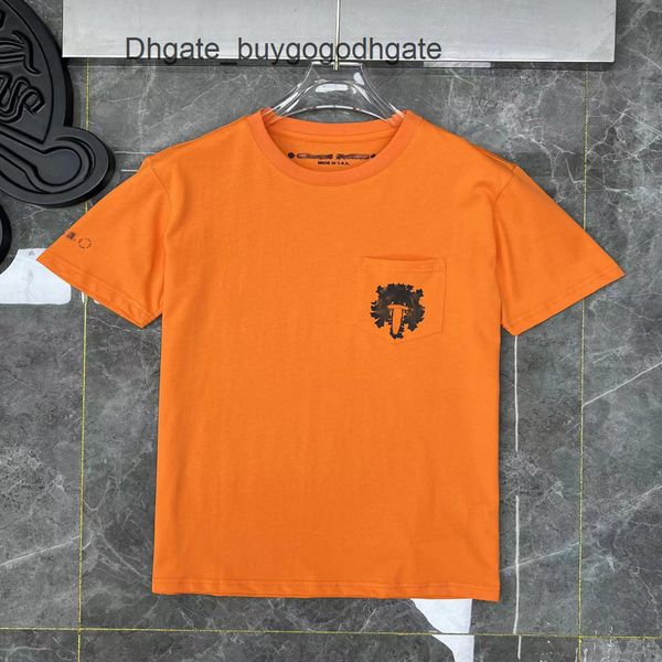 

ch luxury men's t shirts summer brand man t-shirt fashion women cross sanskrit tees letter horseshoe short sleeve designer tshirts boy, White;black