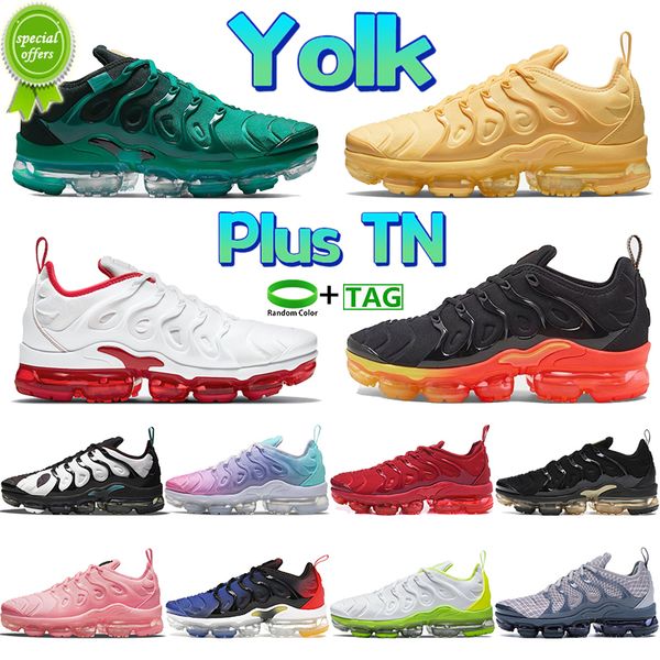 

2022 yolk plus running shoes tn sneakers black white teal volt fresh atlanta triple red bordeaux knicks ice blue men women rubber sports tra