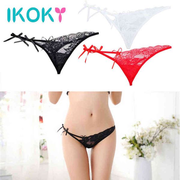 

ikoky lace briefs underwear products t thong pants g string panties erotic toys low waist w220324, Red;black