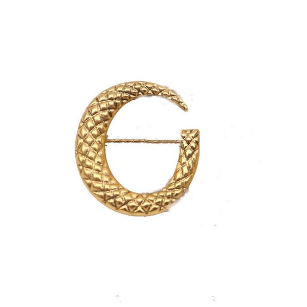 

famous classic design gold brand luxury desinger brooch women rhinestone letters brooches suit pin fashion jewelry clothing decoration 31, Gray