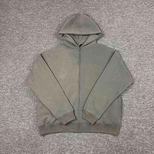 

fleece season 6 zip hoodie men women autumn winter solid color season 6 sweatshirts hoodies t220726, Black