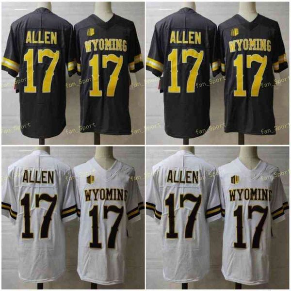 

ncaa wyoming cowboys #17 josh allen brown white jersey coffee college football stitcehd no name men youth kid women s-3xl