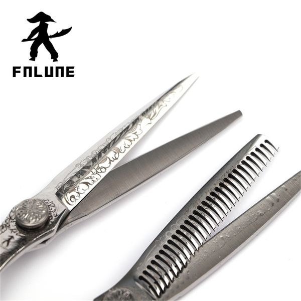 Fnlune 6 VG-10 Profissional Hairdressing Scissors Salon Barbeiro Acessórios Haircut Machine Thinning Shear Cabeleireiro 220317