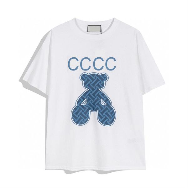 

women's t-shirt 2022 new summer t-shirt cotton short sleeve korean loose edition trend breathable print round collar lovers, White