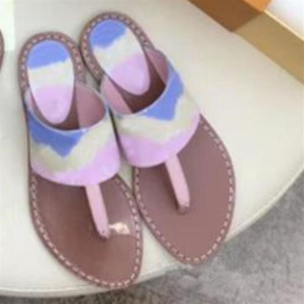 

high end quality slippers colorful patent canvas leather flat thong mule slides ladies sandals red pink blue size 35 to 42246m, Black