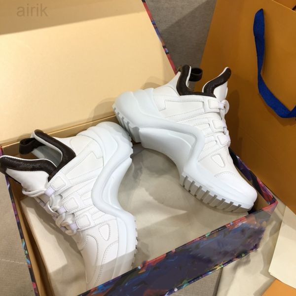 

leisure sports shoes luxury design classic women's shoes printed pattern women's shoe belt box sneakers, Black