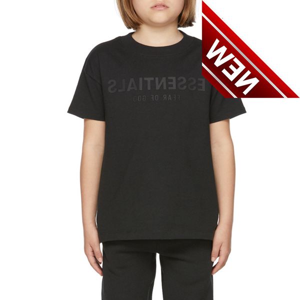 

youth summer new fog multi thread essentials silicone alphabet printed t-shirt, White;black