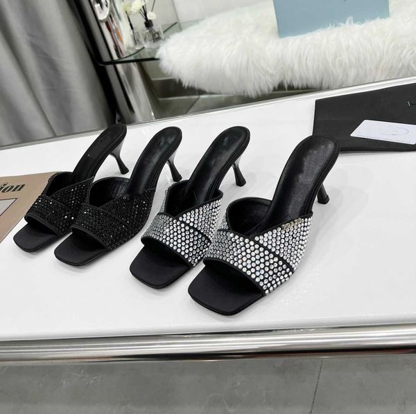 

designer slippers women rubber high heel slide crystal sandals lady fruit platform slipper summer embossed candy colors outdoor beach flip f, Black