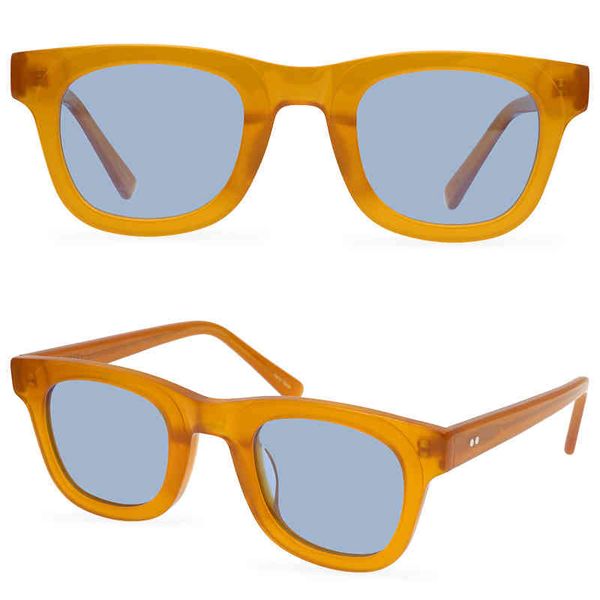 

fashion polarized women's square thick frame trendsetter's same full frame plate men's glasses, White;black