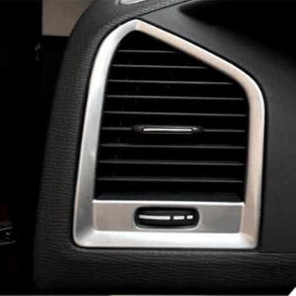 Alta Qualidade ABS Chrome 2 Pcs Car Painel de Instrumento de Ar Condicionador de Ar Tomada Decorativa Quadro Decoração Capa Para Volvo XC60 2018-2022