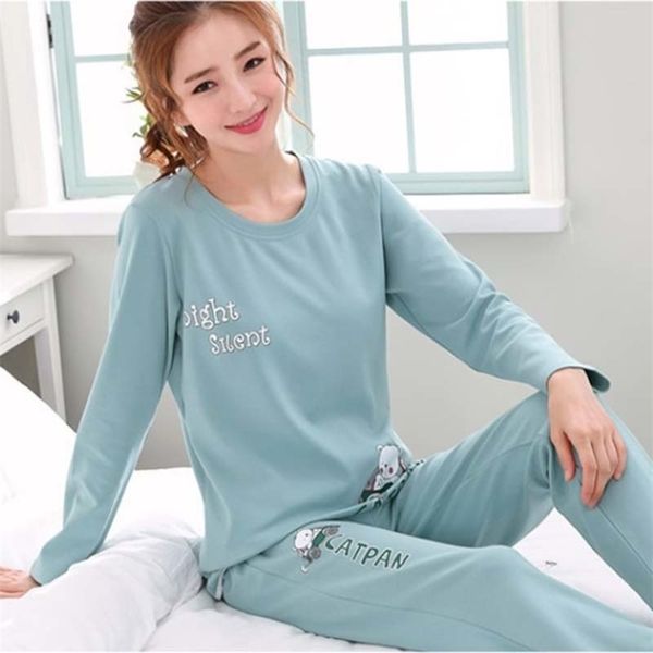 

pajamas set leisure wear women pyjamas women sleepwear night suit home wear women summer cartoon nightwear 201105, Black;red