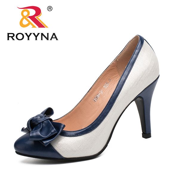 

royyna fashion style women pumps pointed toe shoes shallow lady wedding comfortable light soft 220815, Black
