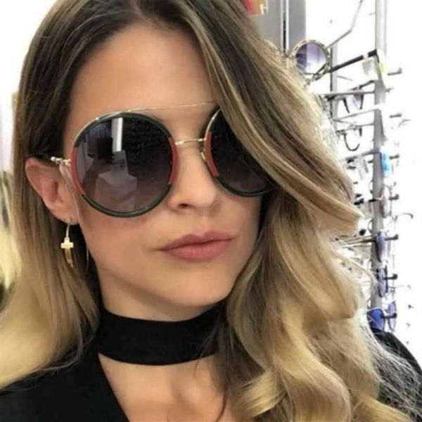 

sunglasses 2018 glasses green red round women brand designer sun female optical spectacle eyeglasses247d, White;black