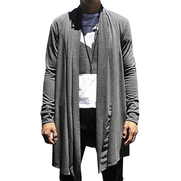 

mens long cardigan mantle spring knitted sweaters warm knitting sweater men slim cardigans knit shirt black/grey size s-3xl 201204, White;black