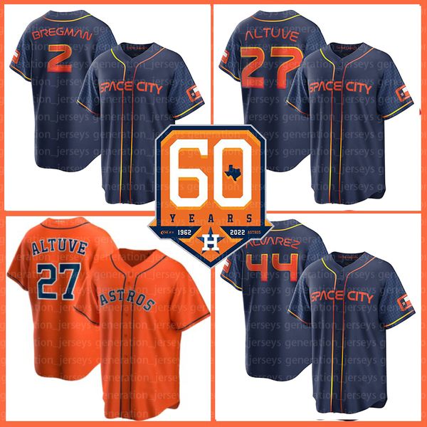 

alex bregman houston''astros''2022 space city connect jersey yordan alvarez michael brantley baseball yuli gurriel marti, Blue;black