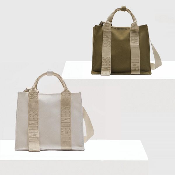 

printed canvas tote bag casual letter shopping shoulder messenger bag purses and handbags crossbody bags for woman 2021