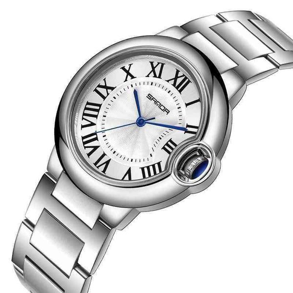 

ballon bleu women's watch 2022 new simple temperament blue fashion balloon waterproof steel band quartz watch, Slivery;golden