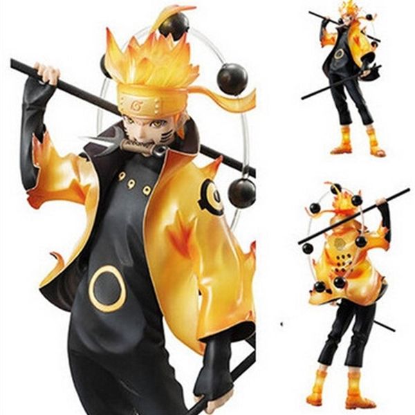 

new 22cm naruto uzumaki naruto ootutuki hagoromo collectors action figure toys christmas gift toy with box t200603290g