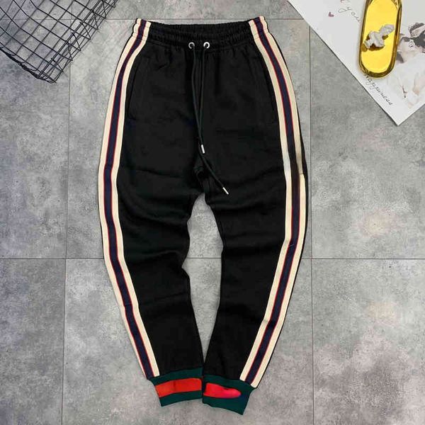 

men's tracksuits 2022 autumn and winter new couple's striped ribbon color matching long sleeve sports jacket and panty set, Gray