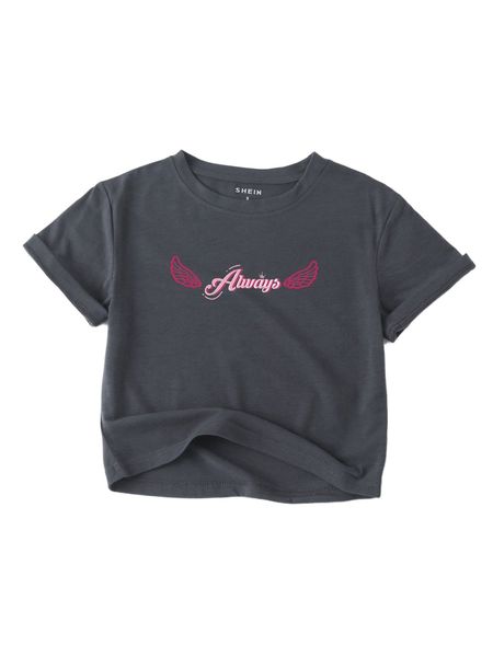 

wings & letter graphic tee v7qp#, White