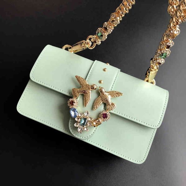 

pinkoos designer bags new high-quality chain leather swallow bag same messenger single shoulder women's bag yzl ph89