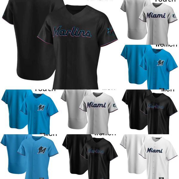 

baseball jerseys men women youth miami 12 jorge soler 99 jesus aguilar 24 avisail garcia 7 jesus sanchez 2 jazz chisholm jr. 26 garrett coop, Blue;black