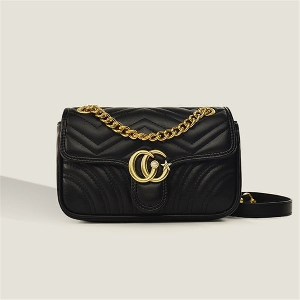 

2022 new designer luxury bags new quality autumn ins trendy small square versatile chain lingge single