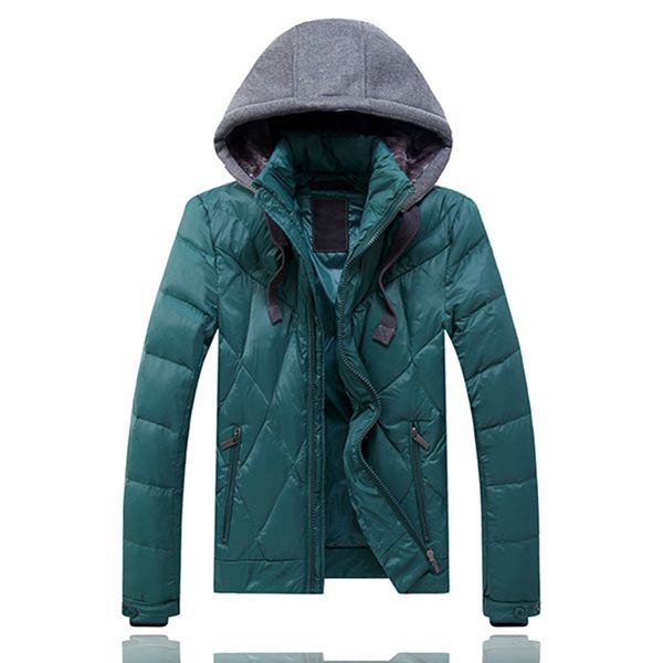 

90% white duck down jacket men ultrailight thin male winter puffer hat ultra light men's down coat hood windbreaker male, Black