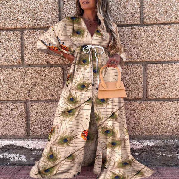 

prom luxury designer women's dresses 2022 women's spring and summer leisure vacation style v-neck printed dresses, Black